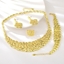 Show details for Designer Gold Plated Big 4 Piece Jewelry Set with No-Risk Return