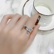 Picture of Delicate White Adjustable Ring of Original Design