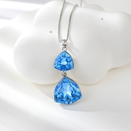 Show details for Fast Selling Blue Swarovski Element Pendant Necklace with No-Risk Return