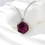 Show details for Platinum Plated Pink Pendant Necklace at Great Low Price