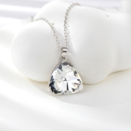 Show details for Unusual Small White Pendant Necklace