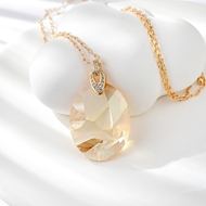 Show details for Small Zinc Alloy Pendant Necklace of Original Design