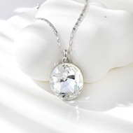 Show details for Zinc Alloy White Pendant Necklace with Easy Return