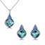 Show details for Hot Selling Blue Platinum Plated 2 Piece Jewelry Set from Top Designer