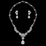 Show details for Most Popular Cubic Zirconia White 2 Piece Jewelry Set for Girlfriend
