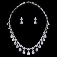 Show details for Buy Platinum Plated Cubic Zirconia 2 Piece Jewelry Set with Wow Elements