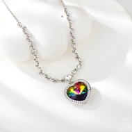 Show details for Fancy Medium Swarovski Element Short Chain Necklace