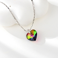 Show details for Brand New Colorful Platinum Plated Pendant Necklace with SGS/ISO Certification