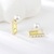 Picture of Buy Gold Plated White Stud Earrings with Low Cost