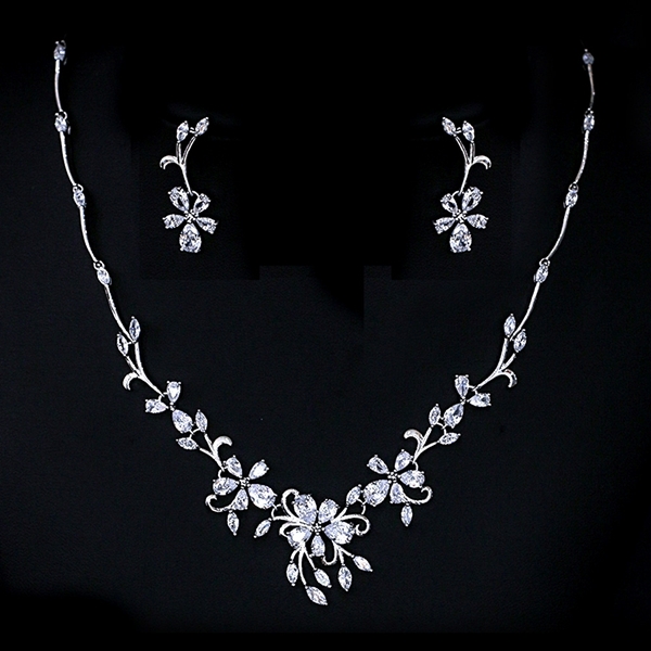 Picture of Unusual Big Platinum Plated 2 Piece Jewelry Set