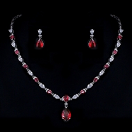 Show details for Copper or Brass Red 2 Piece Jewelry Set at Unbeatable Price