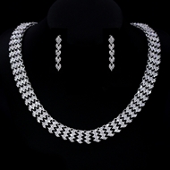 Show details for Filigree Big Cubic Zirconia 2 Piece Jewelry Set