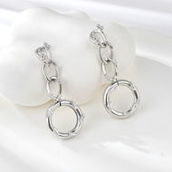 Show details for Fashion Cubic Zirconia White Dangle Earrings