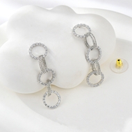 Show details for Low Price Platinum Plated Big Dangle Earrings from Trust-worthy Supplier