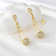 Show details for Copper or Brass Big Dangle Earrings with Full Guarantee