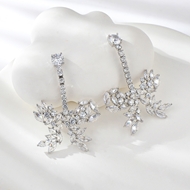 Show details for Copper or Brass Platinum Plated Dangle Earrings with Full Guarantee