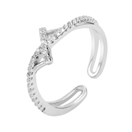 Picture of Need-Now White Platinum Plated Fashion Ring from Editor Picks