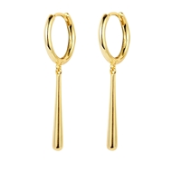 Picture of Sparkly Small Gold Plated Dangle Earrings