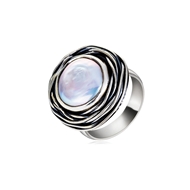 Picture of 925 Sterling Silver Shell Fashion Ring From Reliable Factory