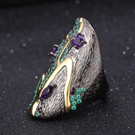 Picture of Multi-tone Plated Purple Fashion Ring from Certified Factory