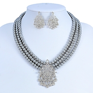 Show details for Origninal Big Cubic Zirconia 2 Piece Jewelry Set