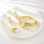 Show details for Designer Gold Plated Big 3 Piece Jewelry Set with No-Risk Return