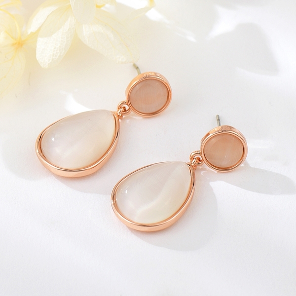 Picture of Low Cost Rose Gold Plated Zinc Alloy Dangle Earrings with Full Guarantee