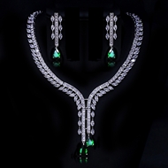 Show details for Reasonably Priced Platinum Plated Copper or Brass 2 Piece Jewelry Set with Beautiful Craftmanship