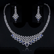 Show details for Luxury Blue 2 Piece Jewelry Set with Fast Delivery