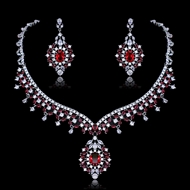Show details for Shop Platinum Plated Cubic Zirconia 2 Piece Jewelry Set with Wow Elements