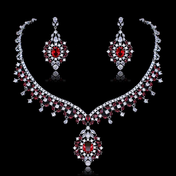 Picture of Shop Platinum Plated Cubic Zirconia 2 Piece Jewelry Set with Wow Elements