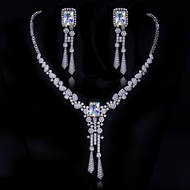 Show details for Affordable Platinum Plated Luxury 2 Piece Jewelry Set from Trust-worthy Supplier