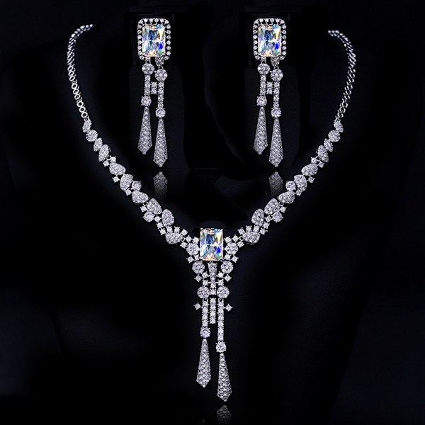 Picture of Affordable Platinum Plated Luxury 2 Piece Jewelry Set from Trust-worthy Supplier
