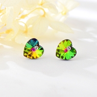 Show details for Stylish Small Green Stud Earrings