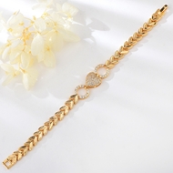 Show details for Unique Cubic Zirconia Gold Plated Fashion Bracelet