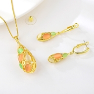 Picture of Delicate Opal Dubai Necklace and Earring Set