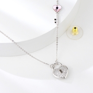 Show details for Nickel Free White Swarovski Element Pendant Necklace with No-Risk Refund