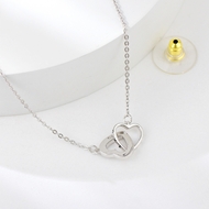 Show details for Pretty Small Platinum Plated Pendant Necklace