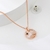 Picture of 925 Sterling Silver Rose Gold Plated Pendant Necklace in Flattering Style