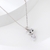 Picture of 925 Sterling Silver Platinum Plated Pendant Necklace of Original Design