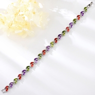 Show details for Purchase Platinum Plated Colorful Fashion Bracelet Exclusive Online