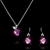 Picture of Top-A Wine Red Swarovski Element 2 Pieces Jewelry Sets