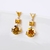 Picture of Delicate Cubic Zirconia Yellow Dangle Earrings
