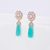 Picture of New Season Blue Gold Plated Dangle Earrings with SGS/ISO Certification