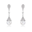 Show details for Unusual Big Platinum Plated Dangle Earrings