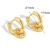Picture of Copper or Brass Gold Plated Small Hoop Earrings with Speedy Delivery