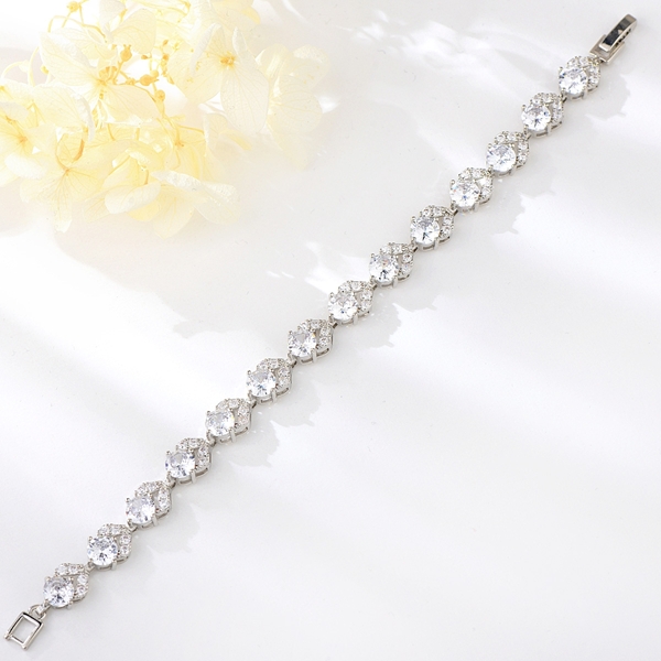 Picture of Famous Cubic Zirconia Small Fashion Bracelet