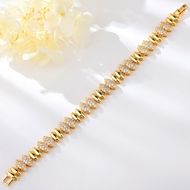 Show details for Copper or Brass Cubic Zirconia Fashion Bracelet in Exclusive Design