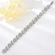 Show details for Platinum Plated White Fashion Bracelet Online Only