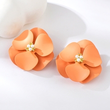Show details for Recommended Orange Big Big Stud Earrings from Top Designer